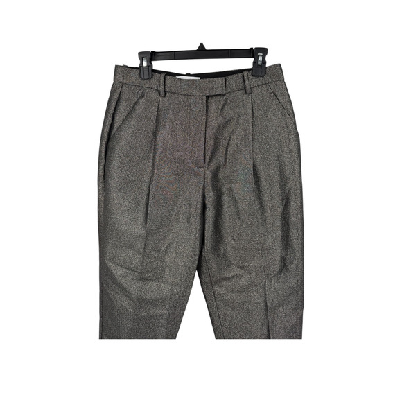 Reiss Sienna Sparkle Tapered Trousers pants gold size 8 - Picture 3 of 6